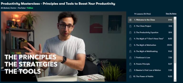 Ali Abdaal Productivity Masterclass Principles and Tools to Boost Your Productivity Free Download 768x350 1